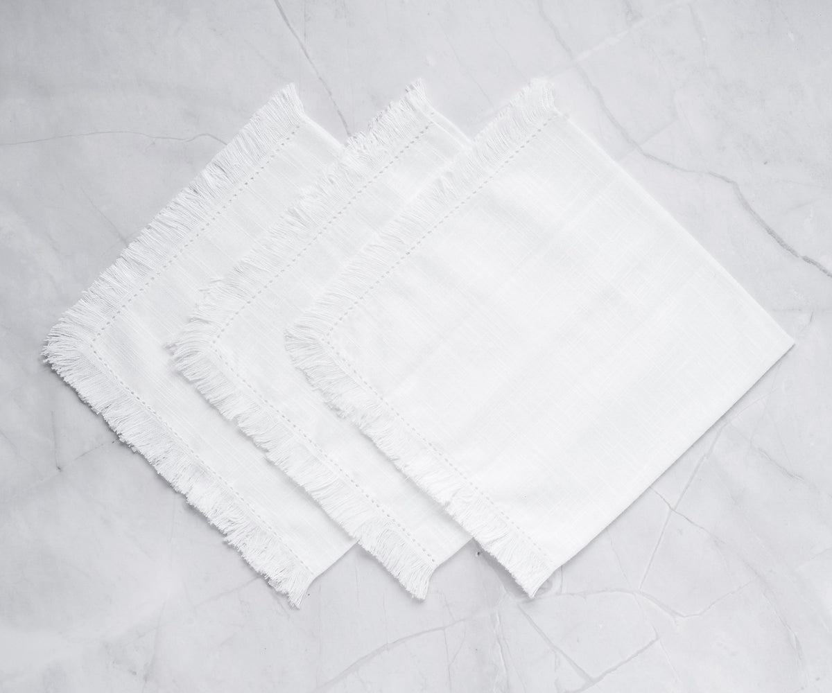 Servilletas con dobladillo - Servilletas de mesa - Servilletas de tela de algodón