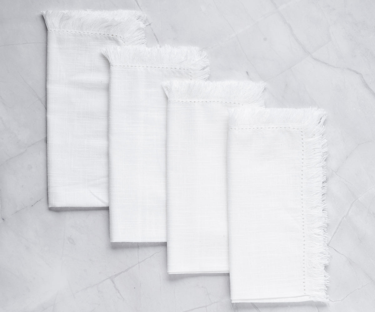 Servilletas con dobladillo - Servilletas de mesa - Servilletas de tela de algodón