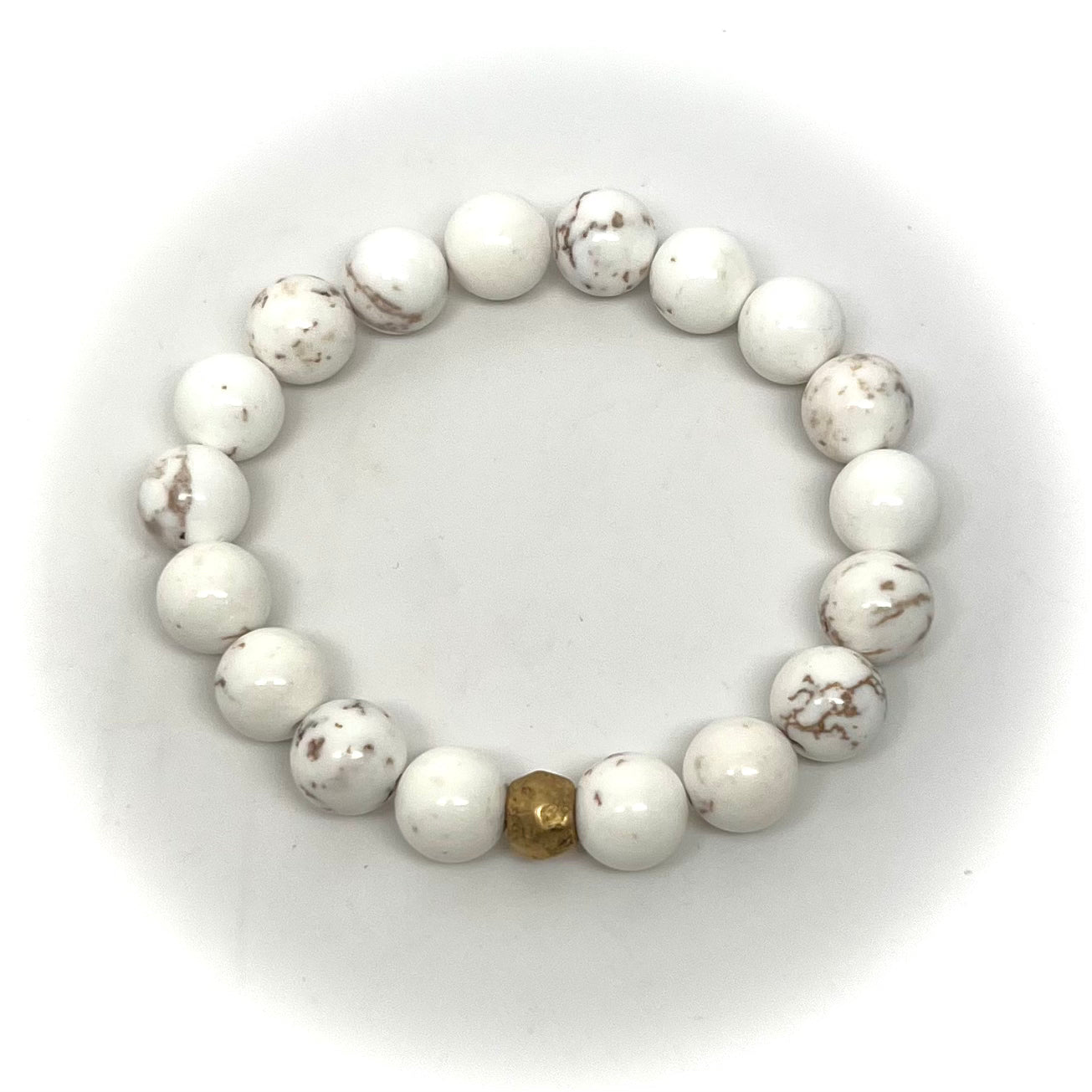 Pulsera de howlita blanca
