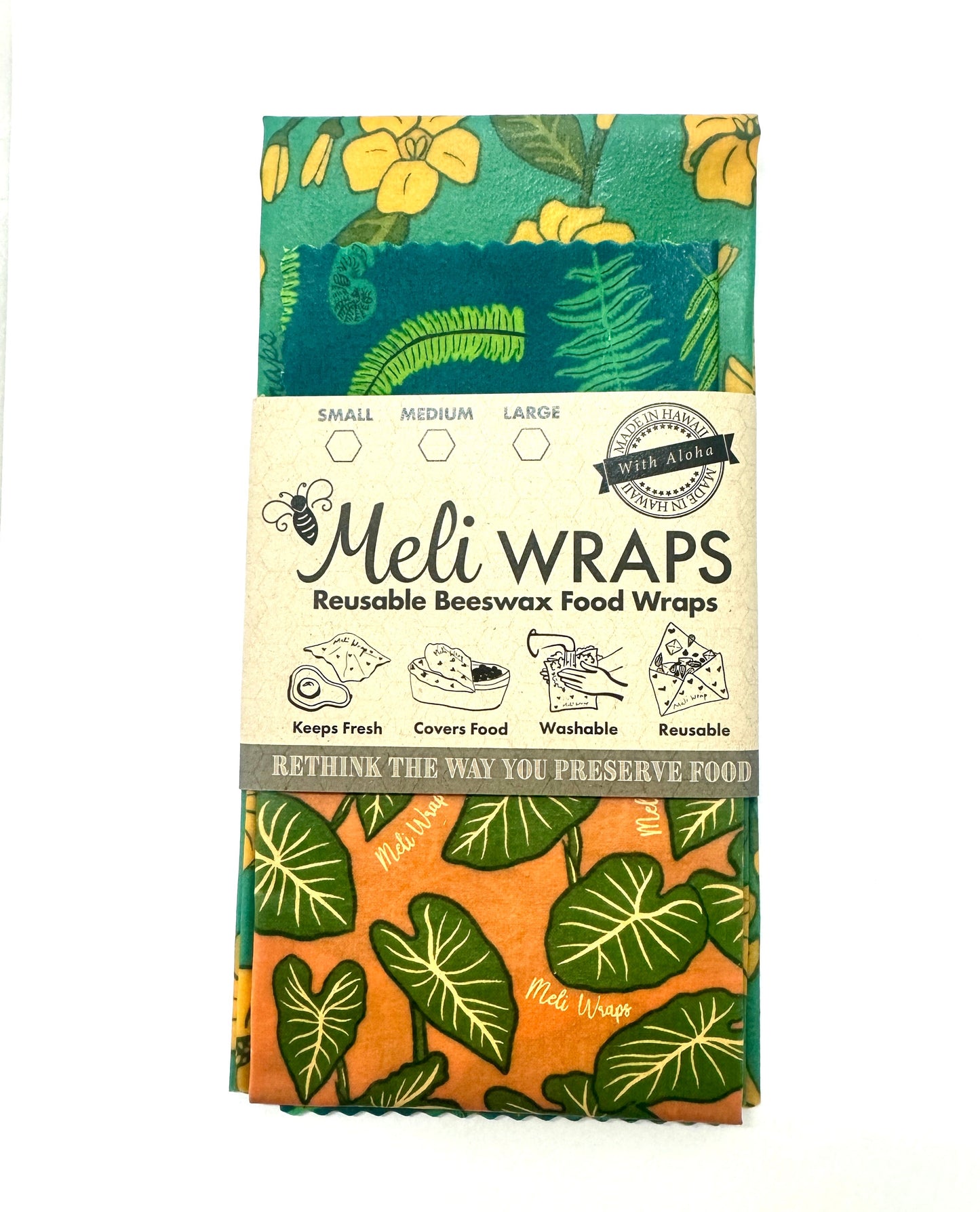Juego de Envoltorios de Cera de Abeja Surtidos - Estampado Hawaiano