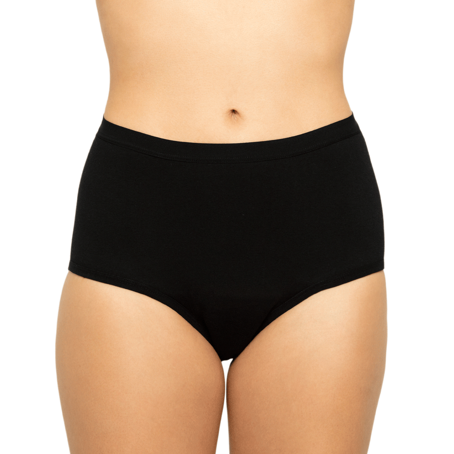 La Ropa Interior Menstrual de Algodón Orgánico de Tiro Alto con Cobertura Extra para Flujos Abundantes