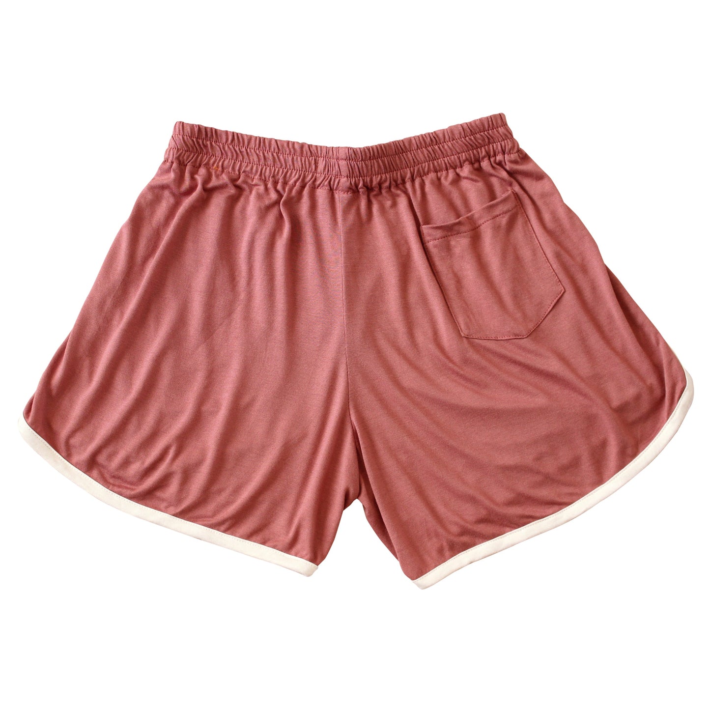 Pantalones cortos de bambú para correr junto al mar para niña en color rosa del desierto