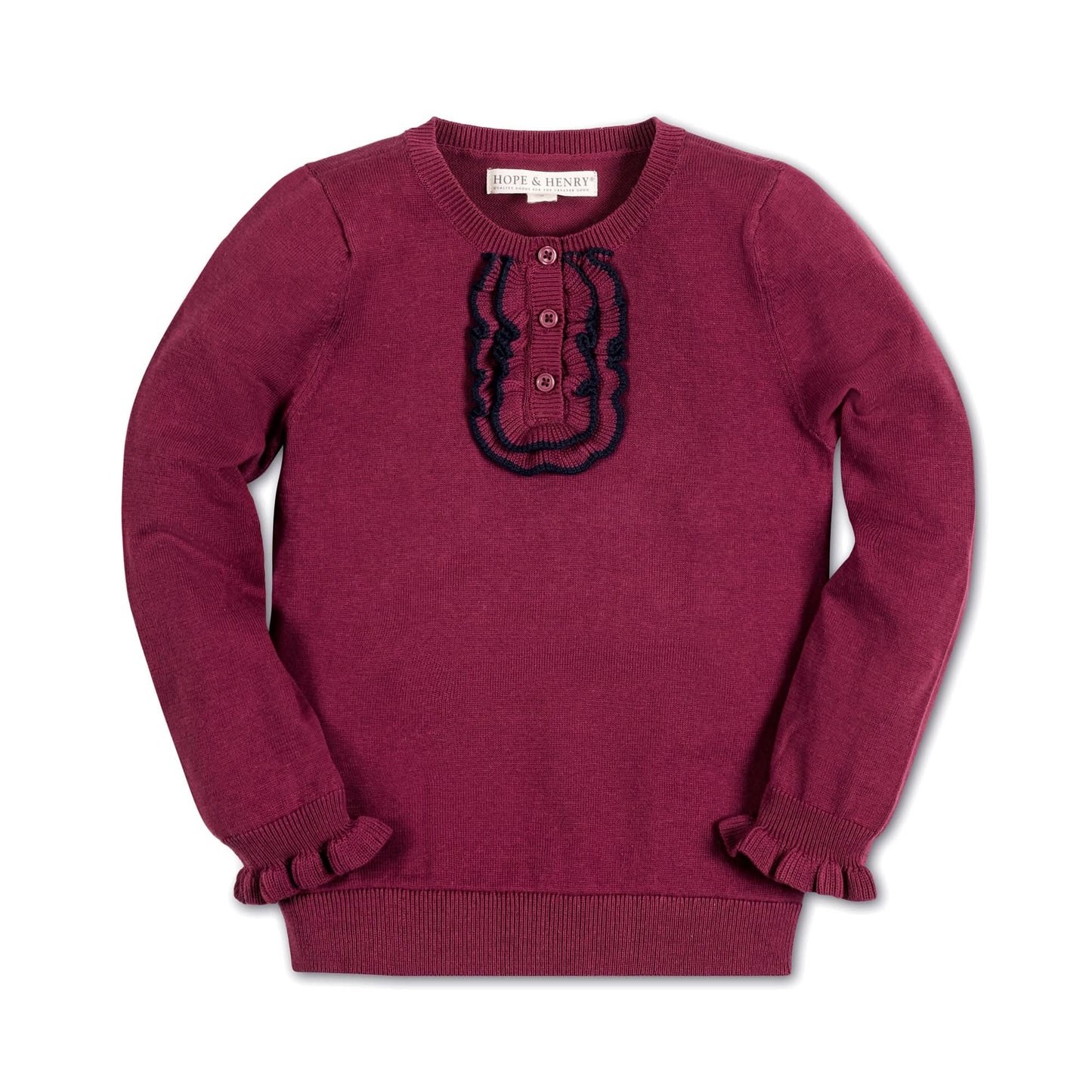 Henley de punto orgánico con volantes - Bebé