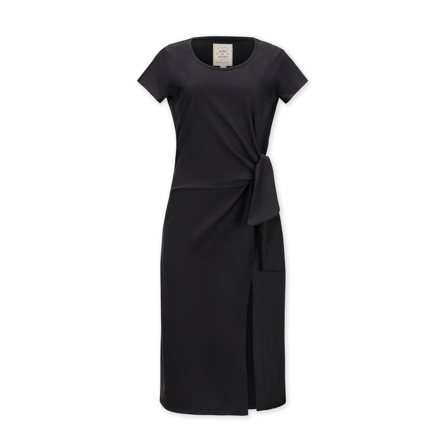 Vestido Midi de Punto Orgánico con Lazo