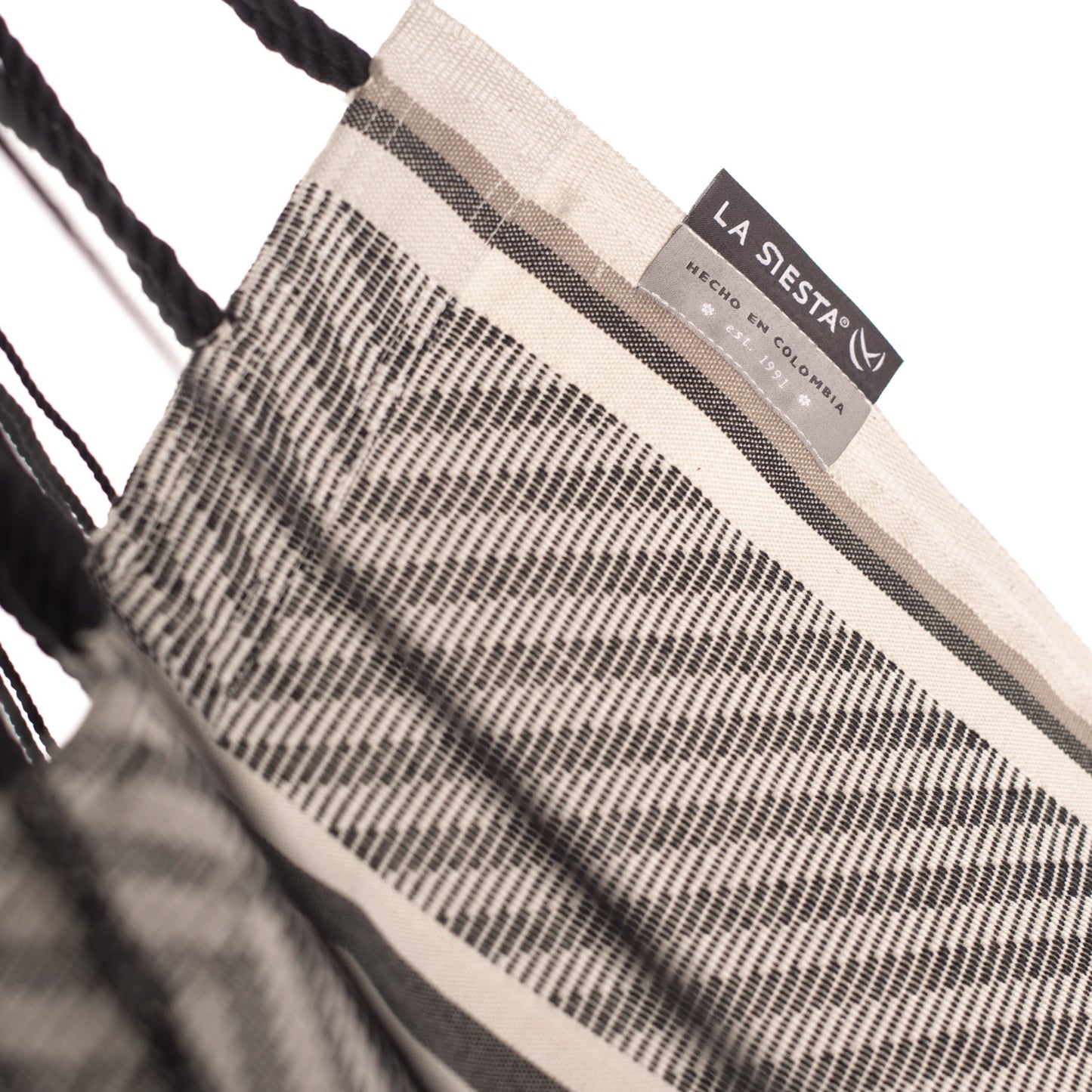 Fiji Organic Zebra – Organic Cotton Comfort Size Hammock Chair with Galvanized Steel Stand