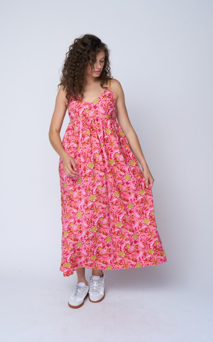 Vestido Hamptons - Mira Floral Rosa