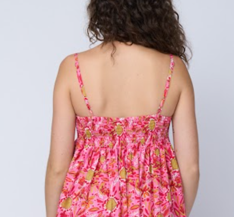 Vestido Hamptons - Mira Floral Rosa