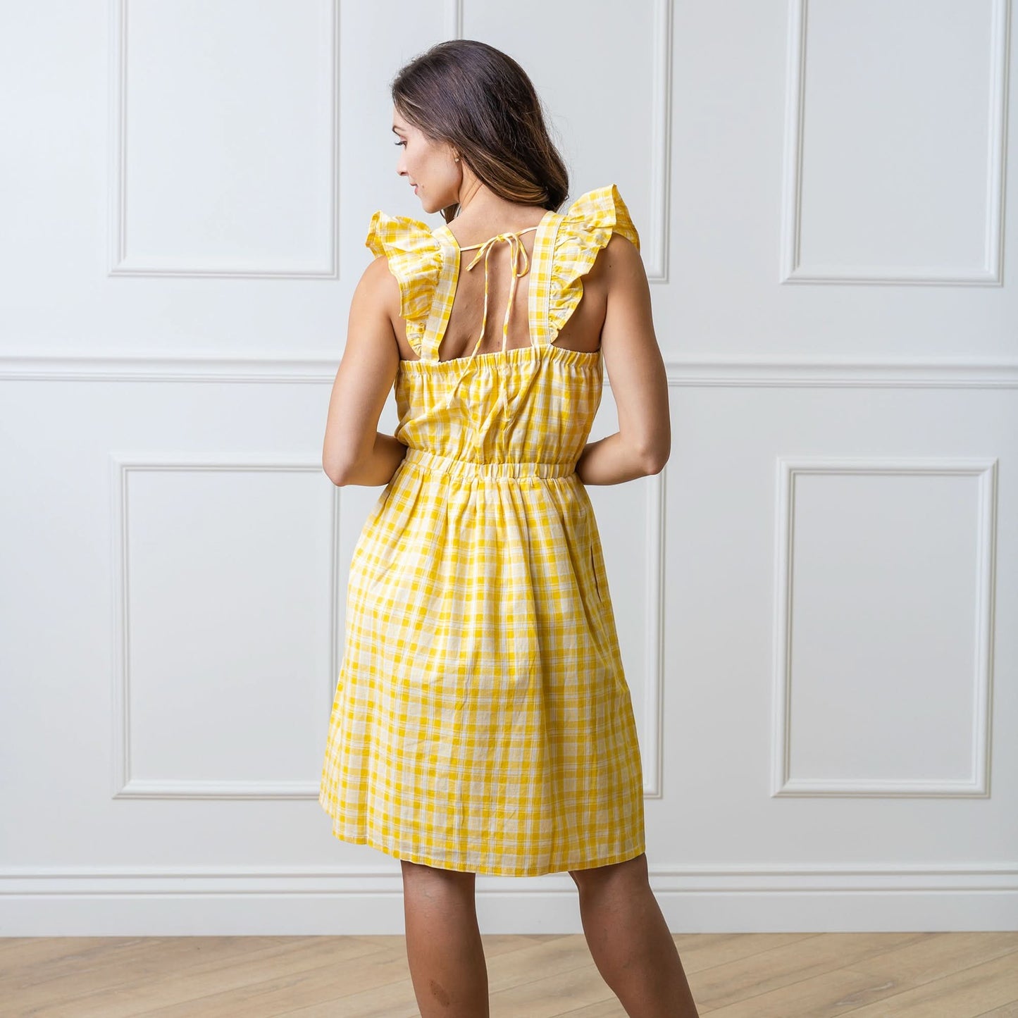 Vestido de sol con mangas mariposa