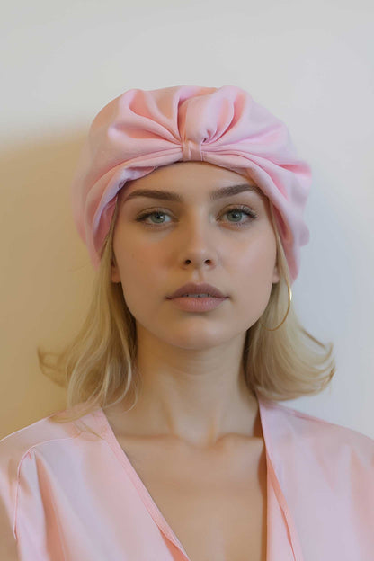 Turbante de seda lavada para el cabello
