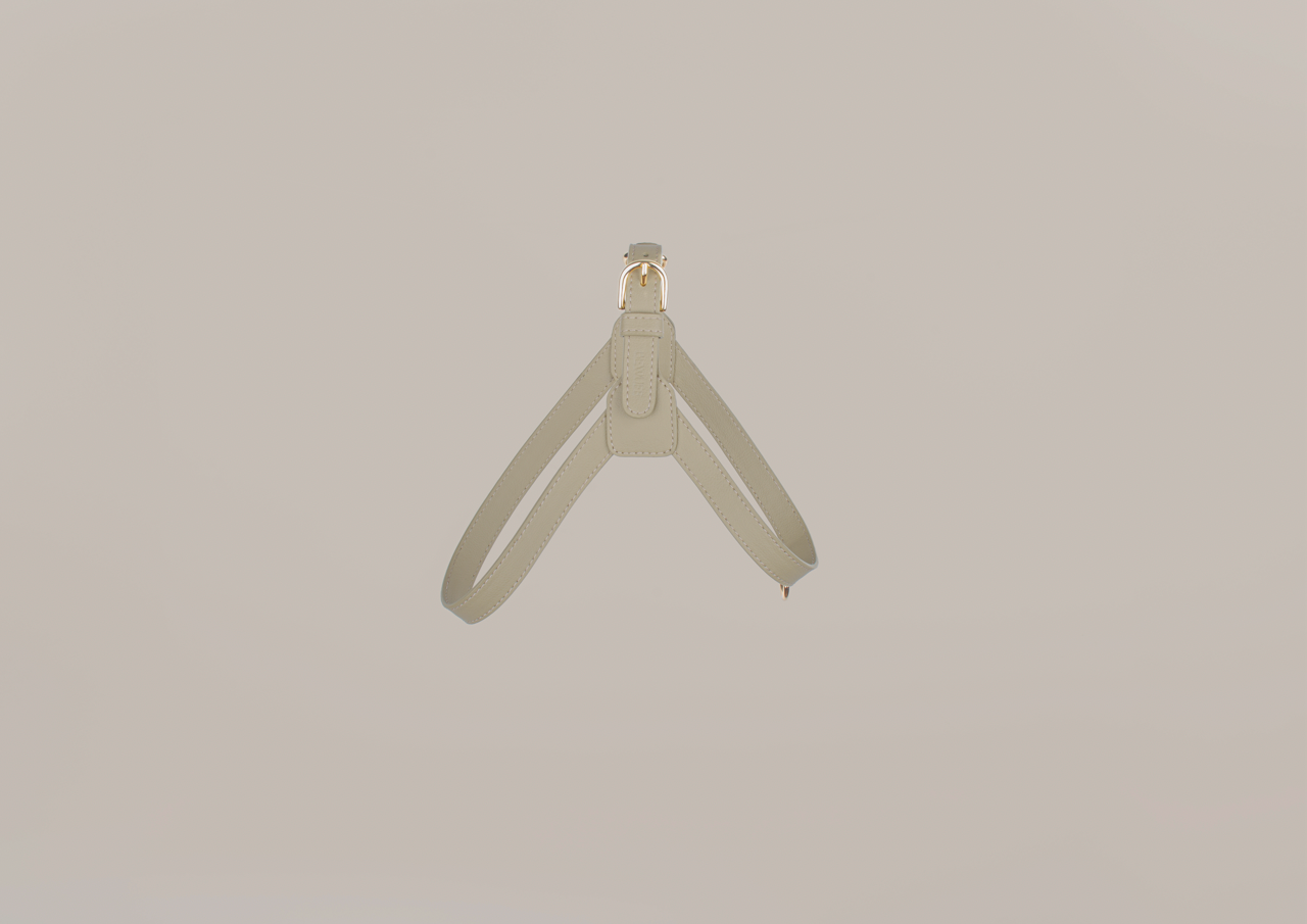 Luxury Cactus Leather Beige Harness for Dogs Luxury Harness 1