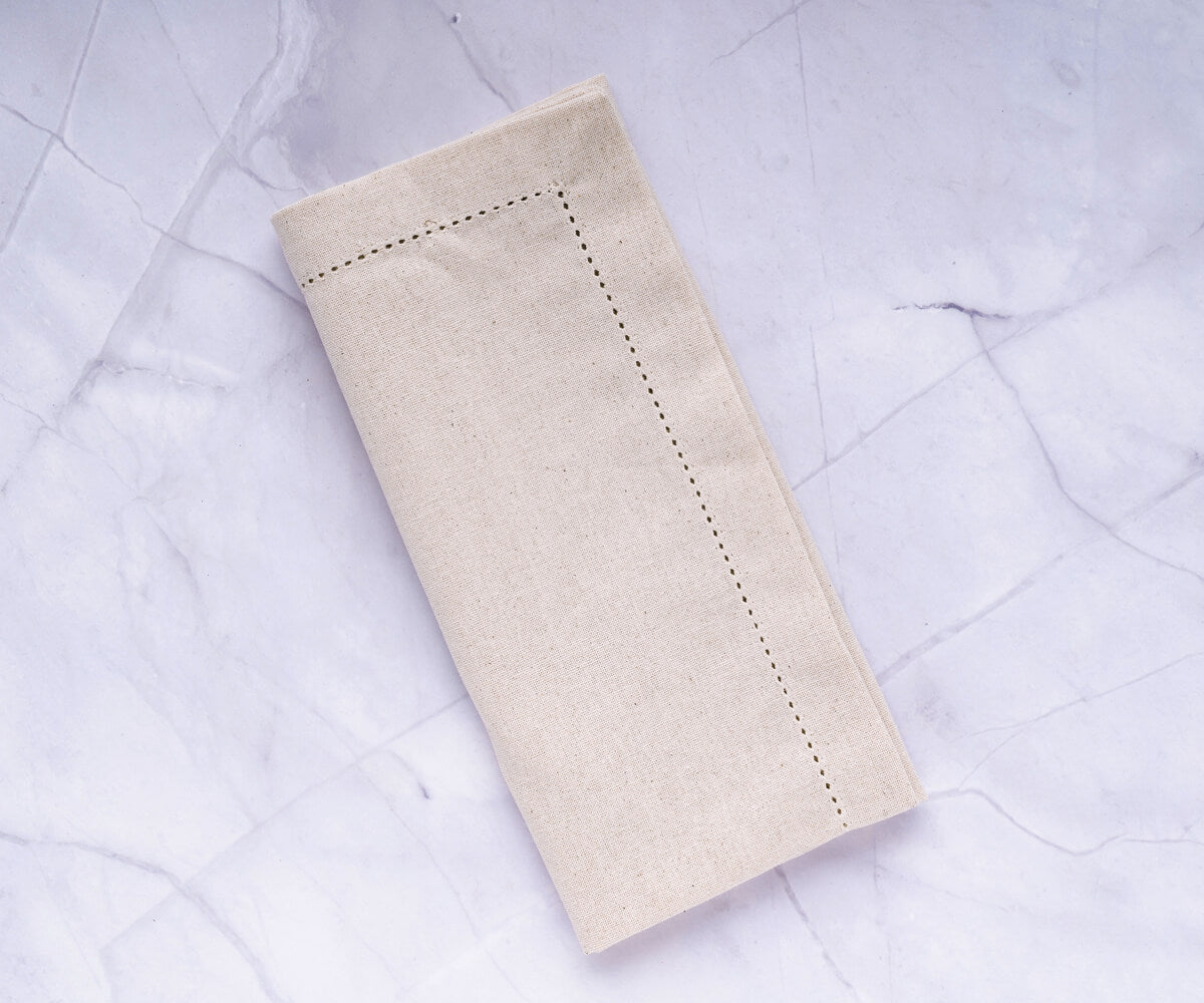 Custom Natural Cloth Napkins - Personalized Napkins