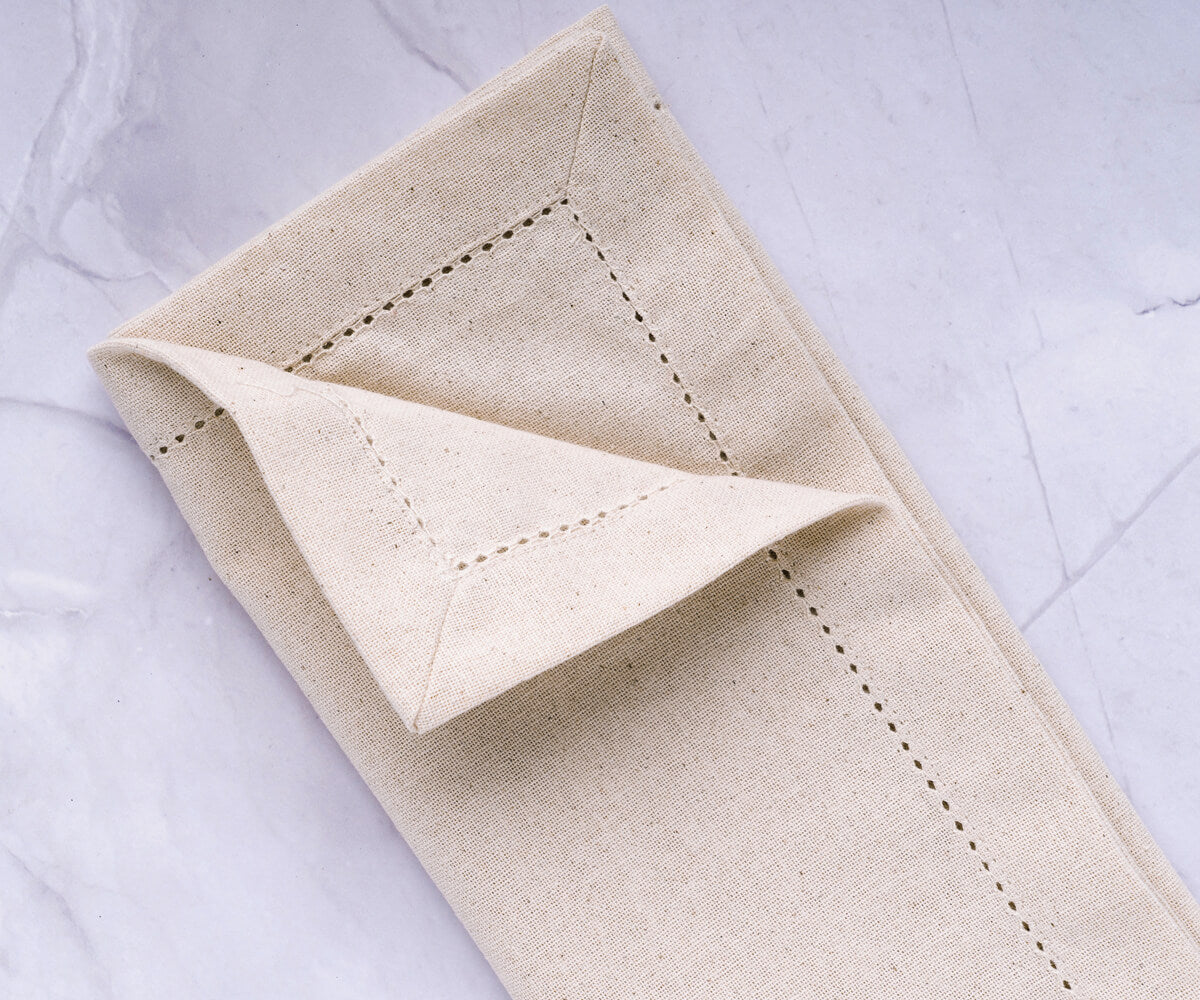 Custom Natural Cloth Napkins - Personalized Napkins
