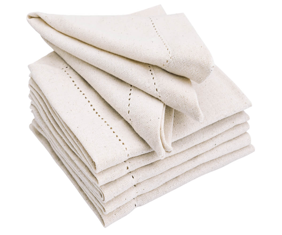 Servilletas de tela con dobladillo - 22 pulgadas