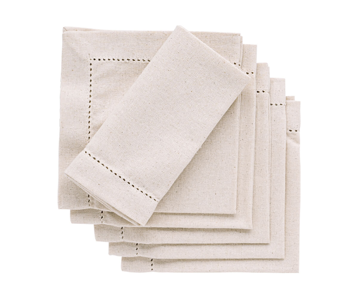 Custom Natural Cloth Napkins - Personalized Napkins