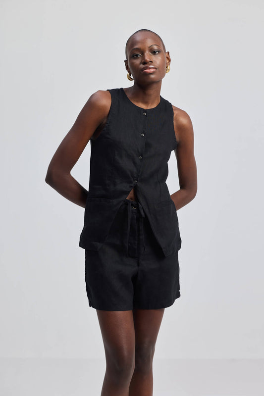 Chaqueta de cáñamo negra