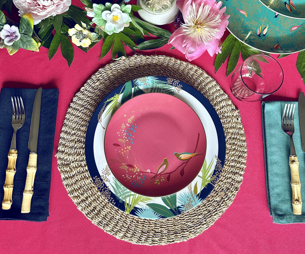 Navy Blue Double Hemstitch Napkins