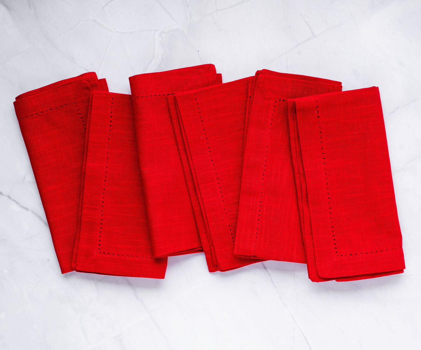 Servilletas de algodón para la cena - Servilletas de tela con dobladillo