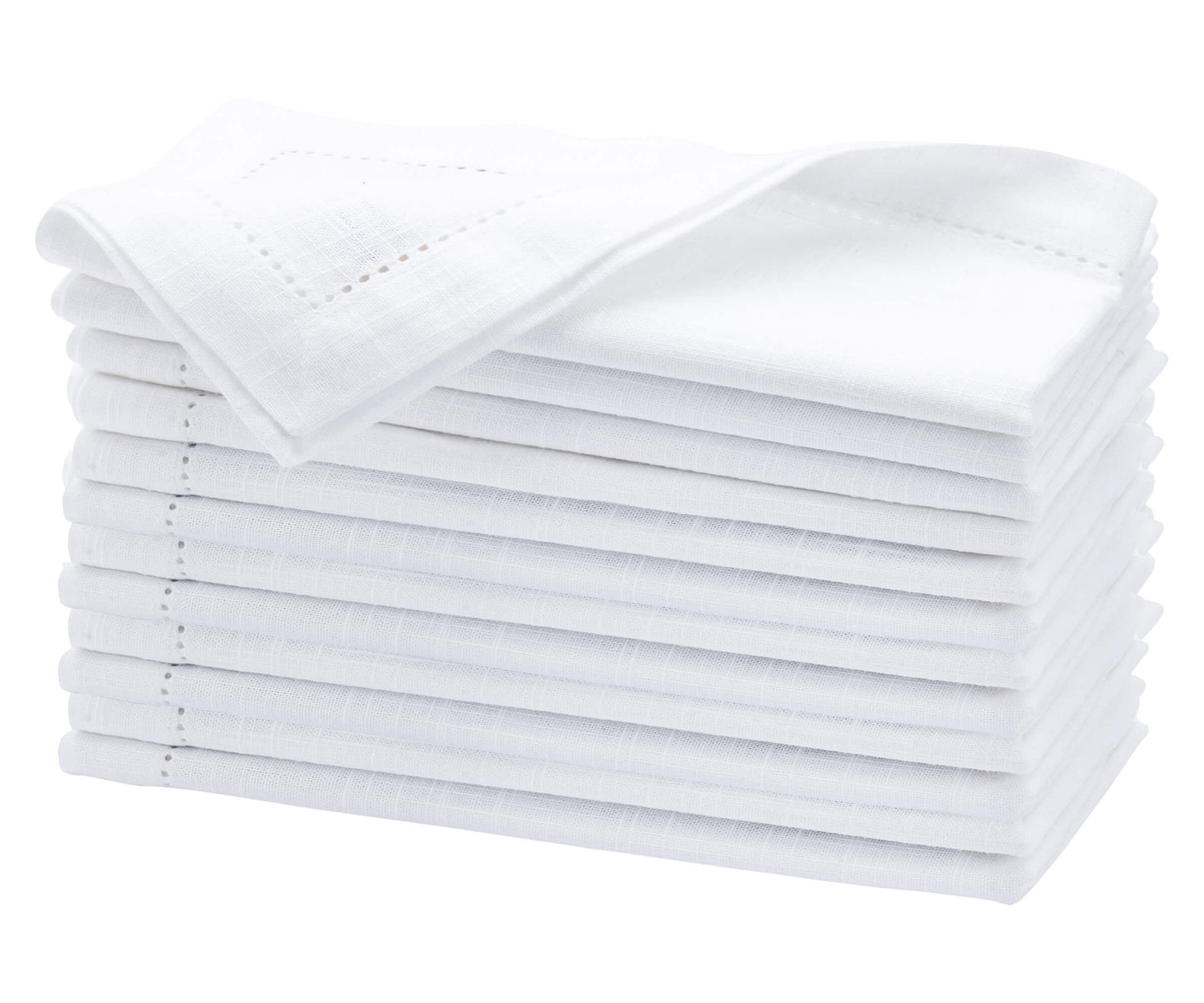 Servilletas de algodón para la cena - Servilletas de tela con dobladillo