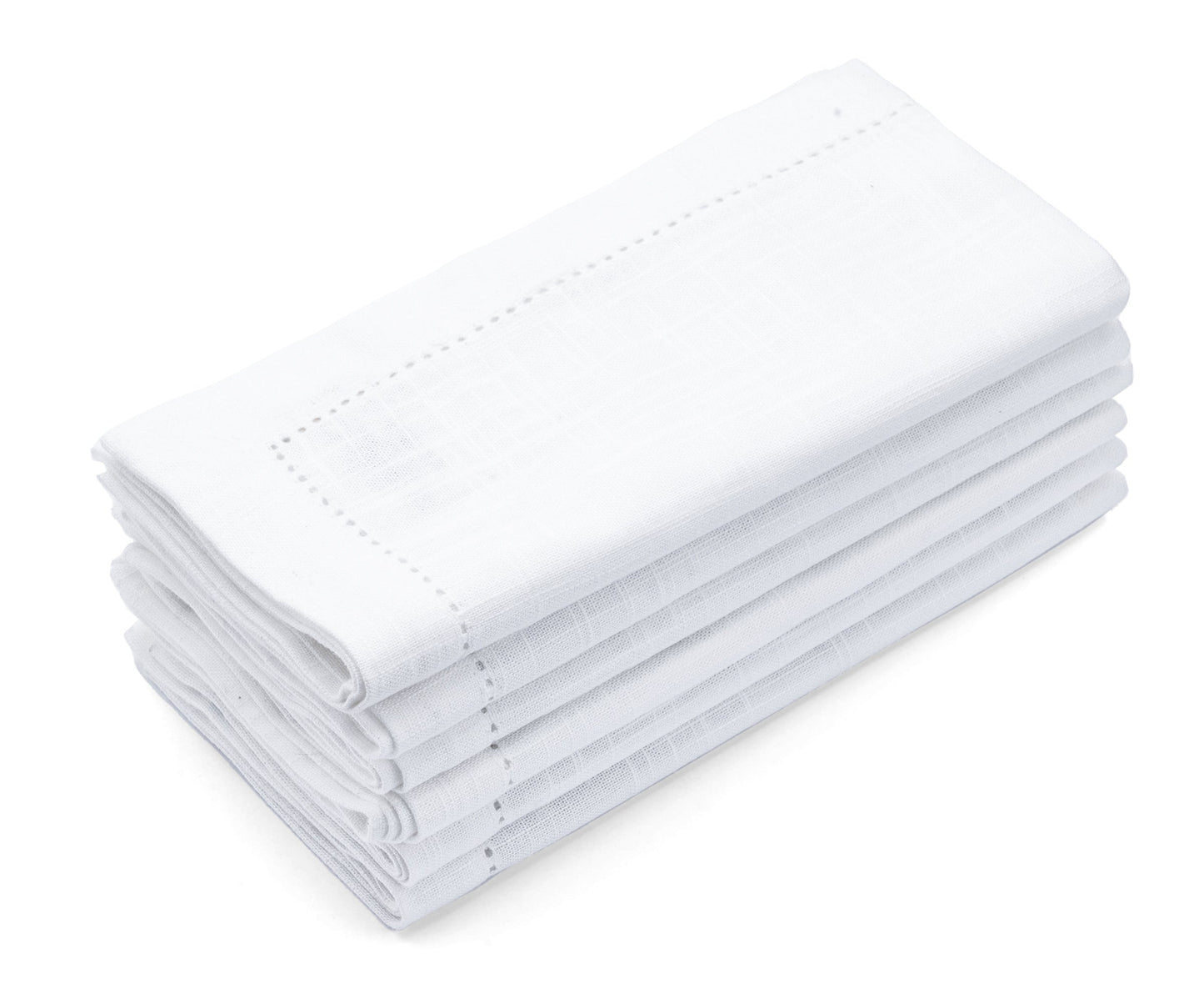 Servilletas de algodón para la cena - Servilletas de tela con dobladillo