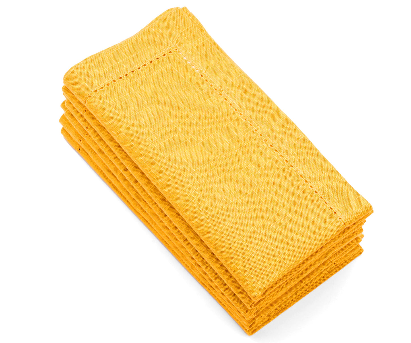 Servilletas amarillas con dobladillo