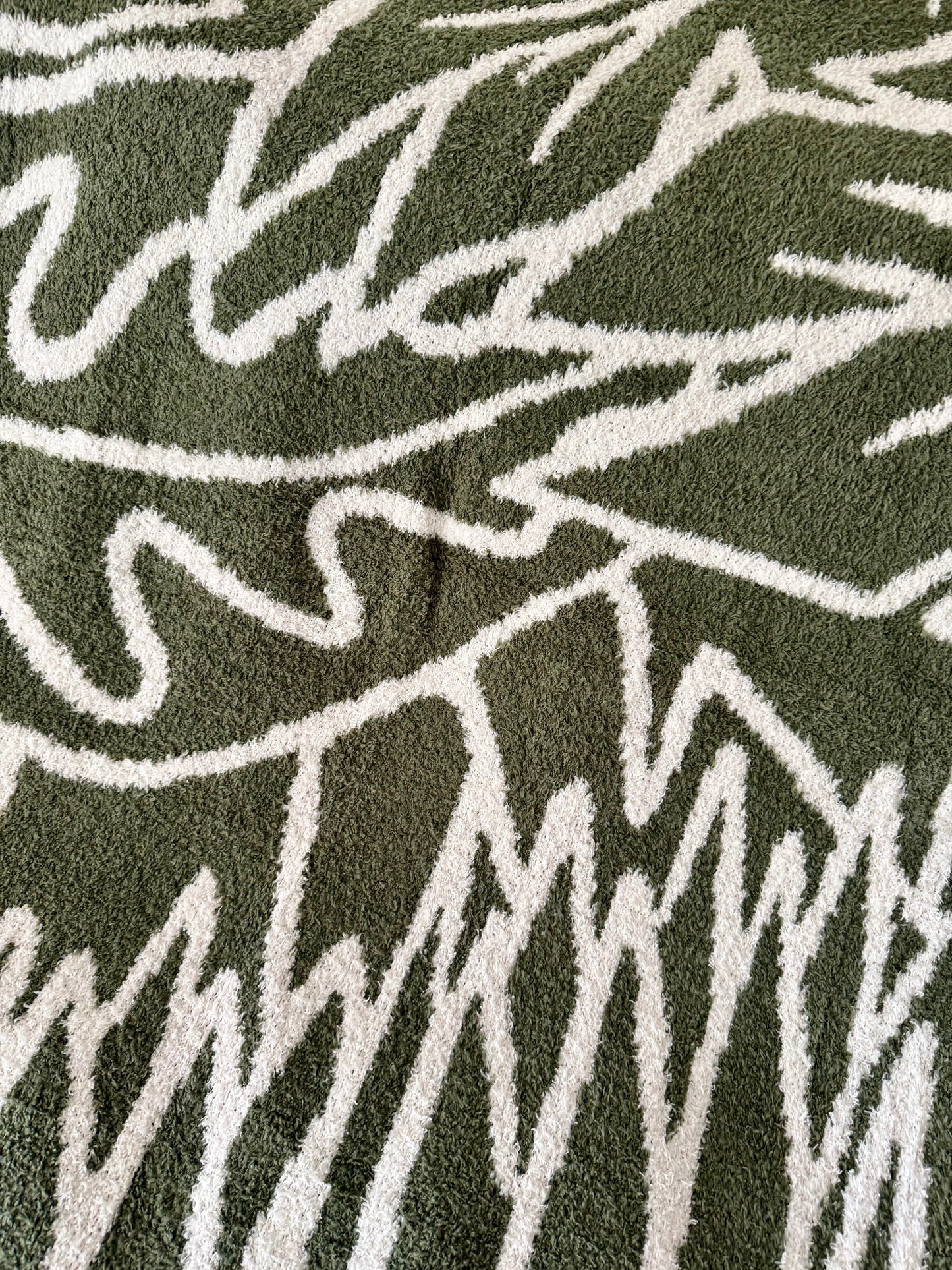 Manta de felpa con dosel - Verde vintage