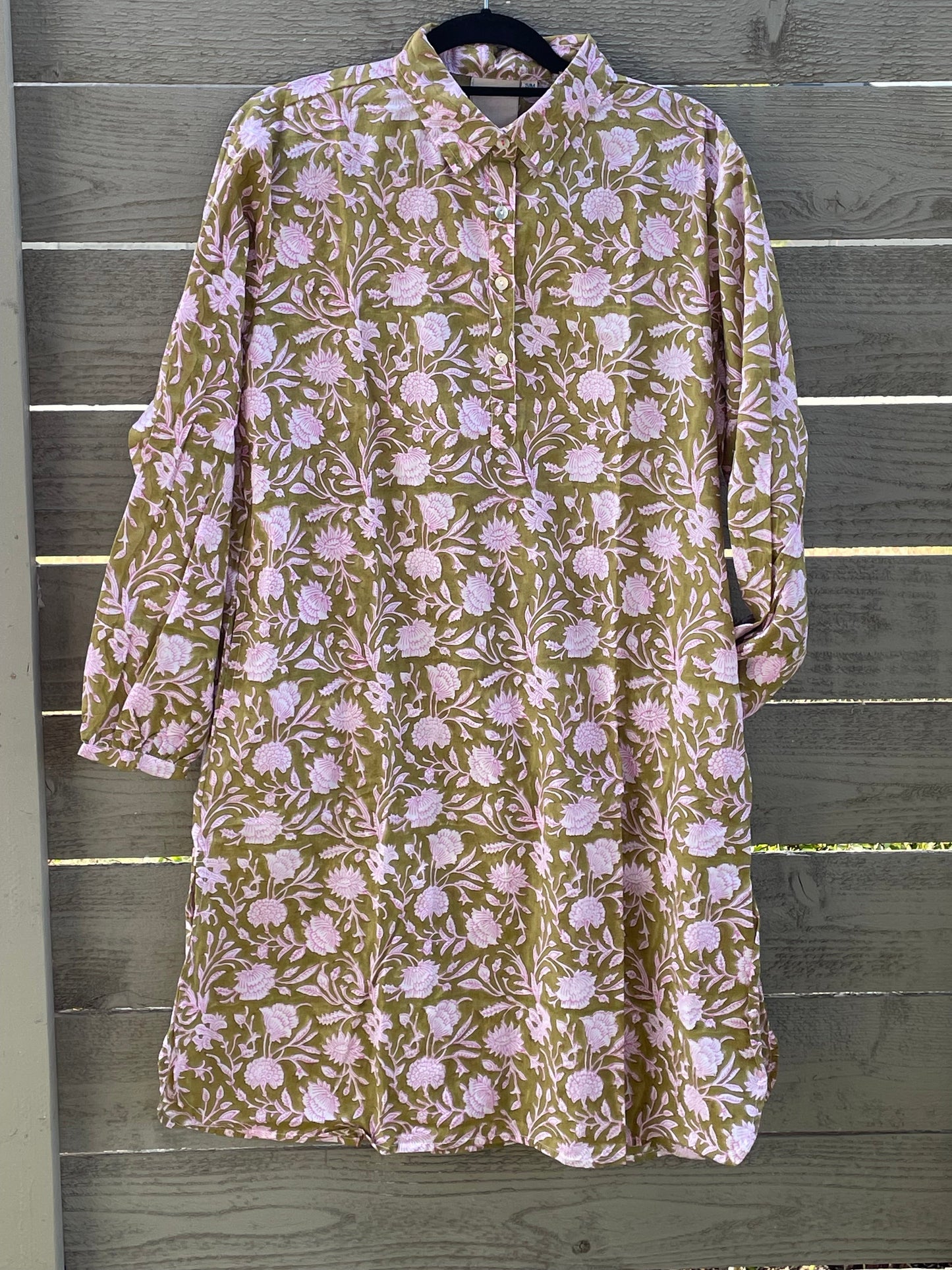 Vestido camisero Good Boyfriend - Floral Escape Aceite de Oliva/Lavanda