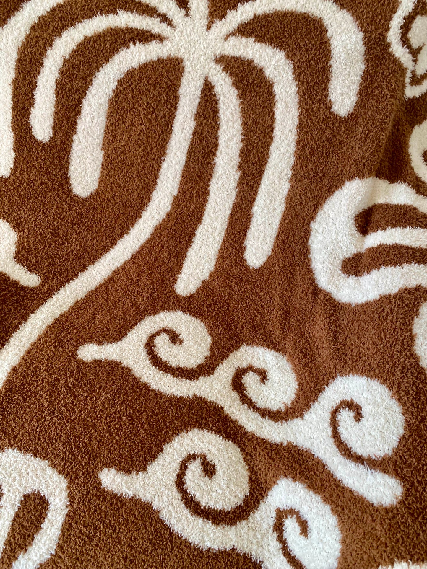 Manta de felpa Hanalei - Moca y crema