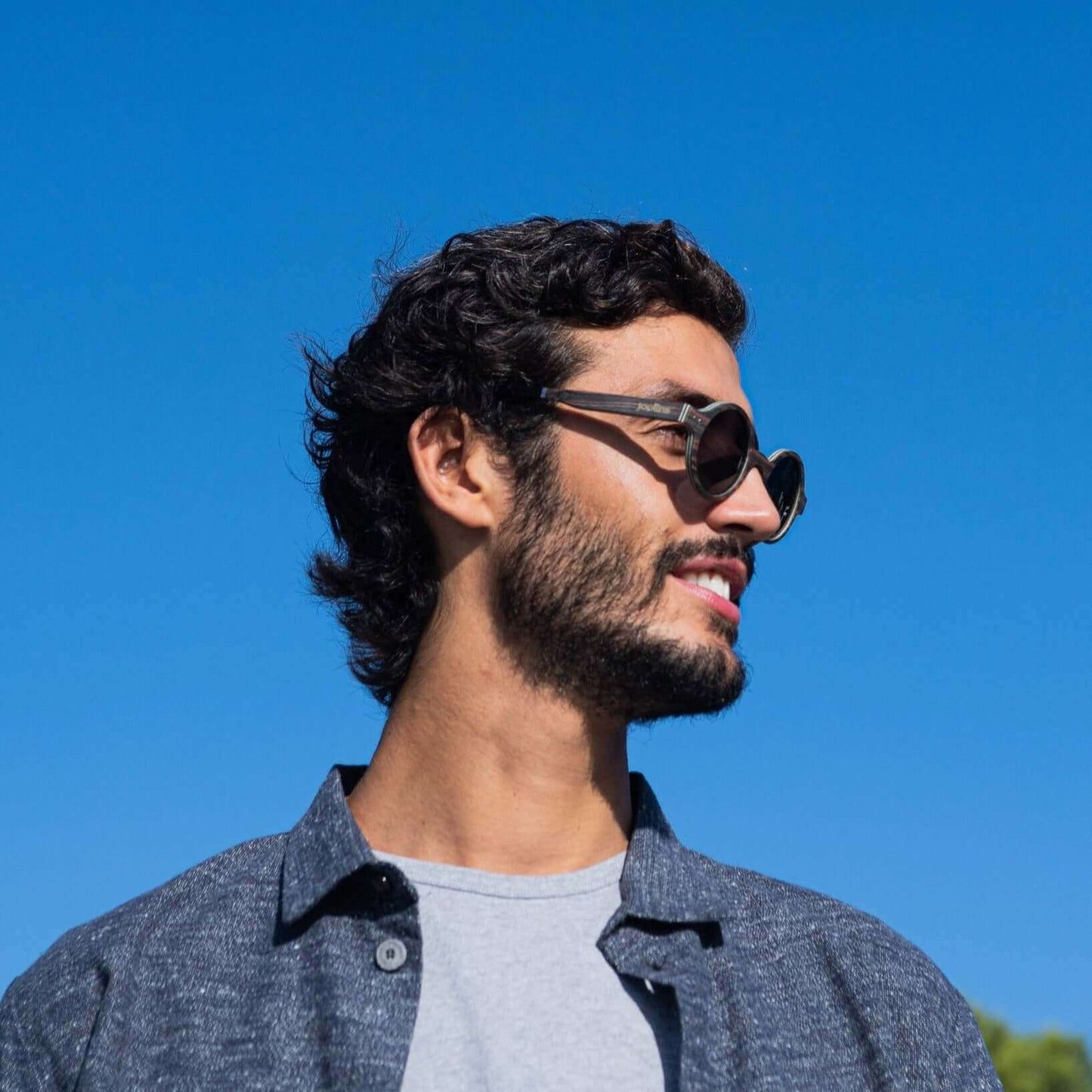 Flic - Gafas de sol unisex de madera