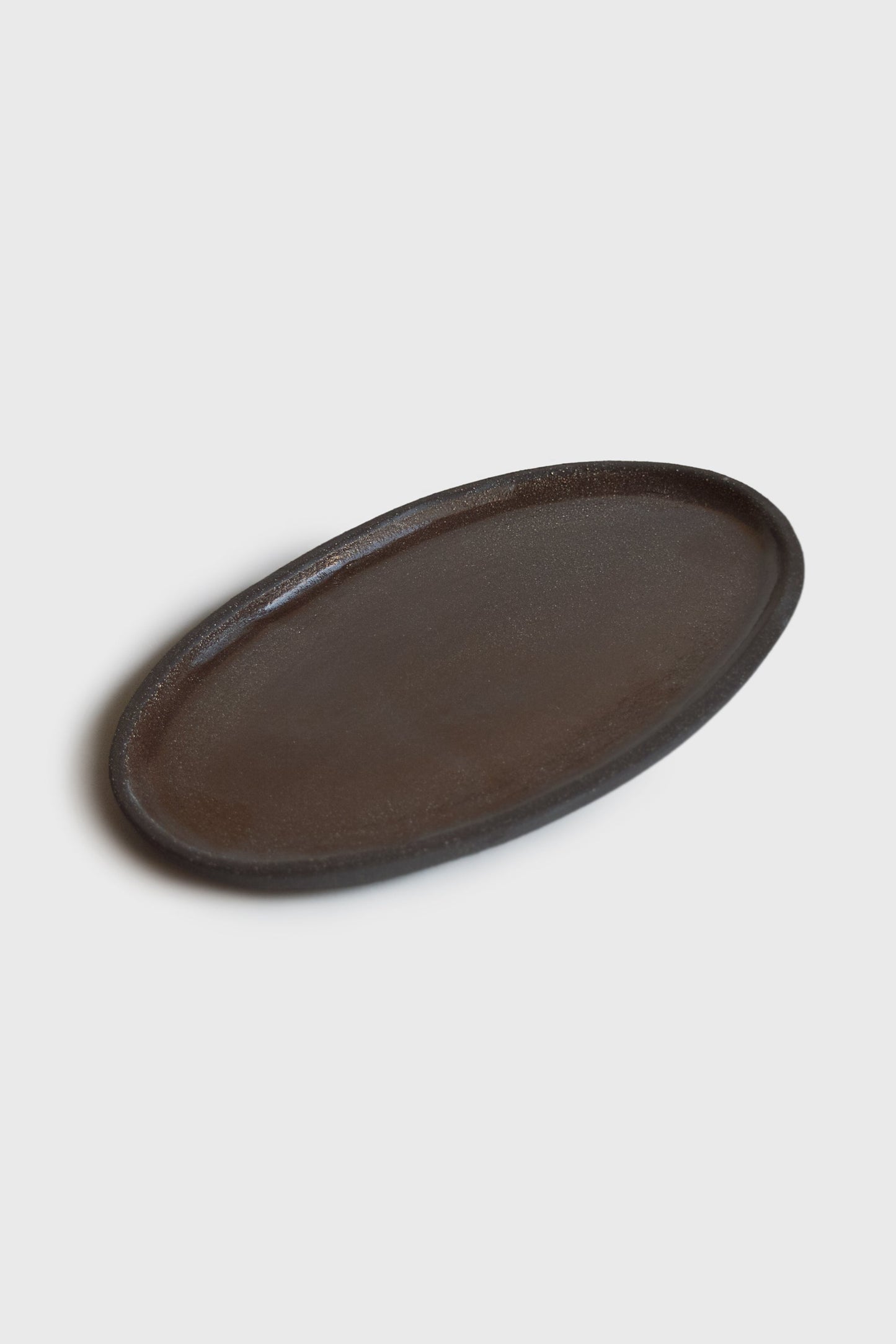 Handmade Stoneware Oval Serving Platter "Pumpernikel"
