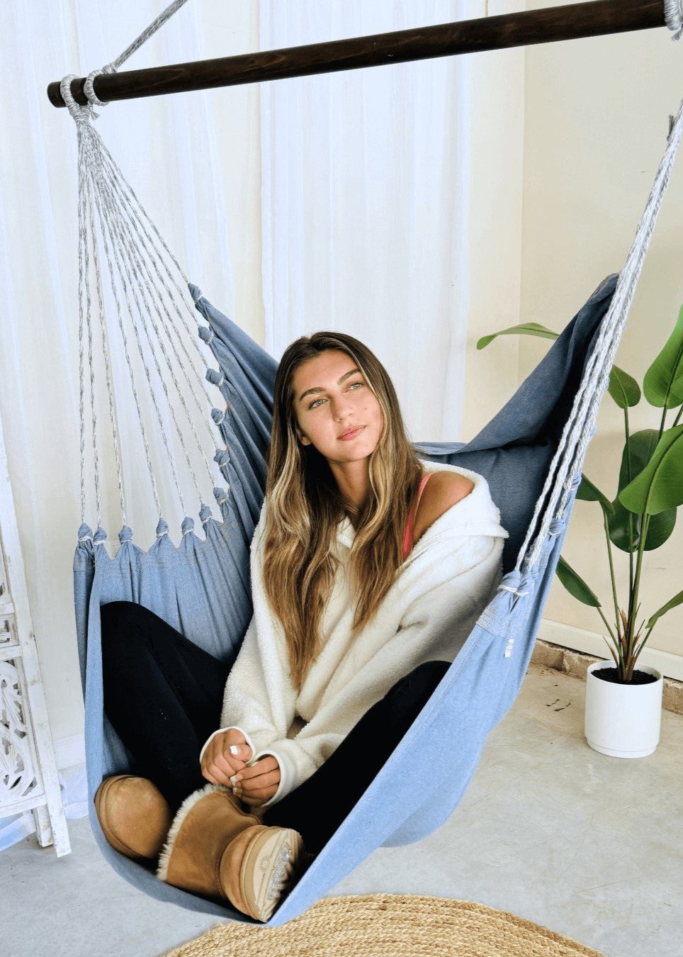 Silla hamaca colgante de interior Blue Jeans | DENIM