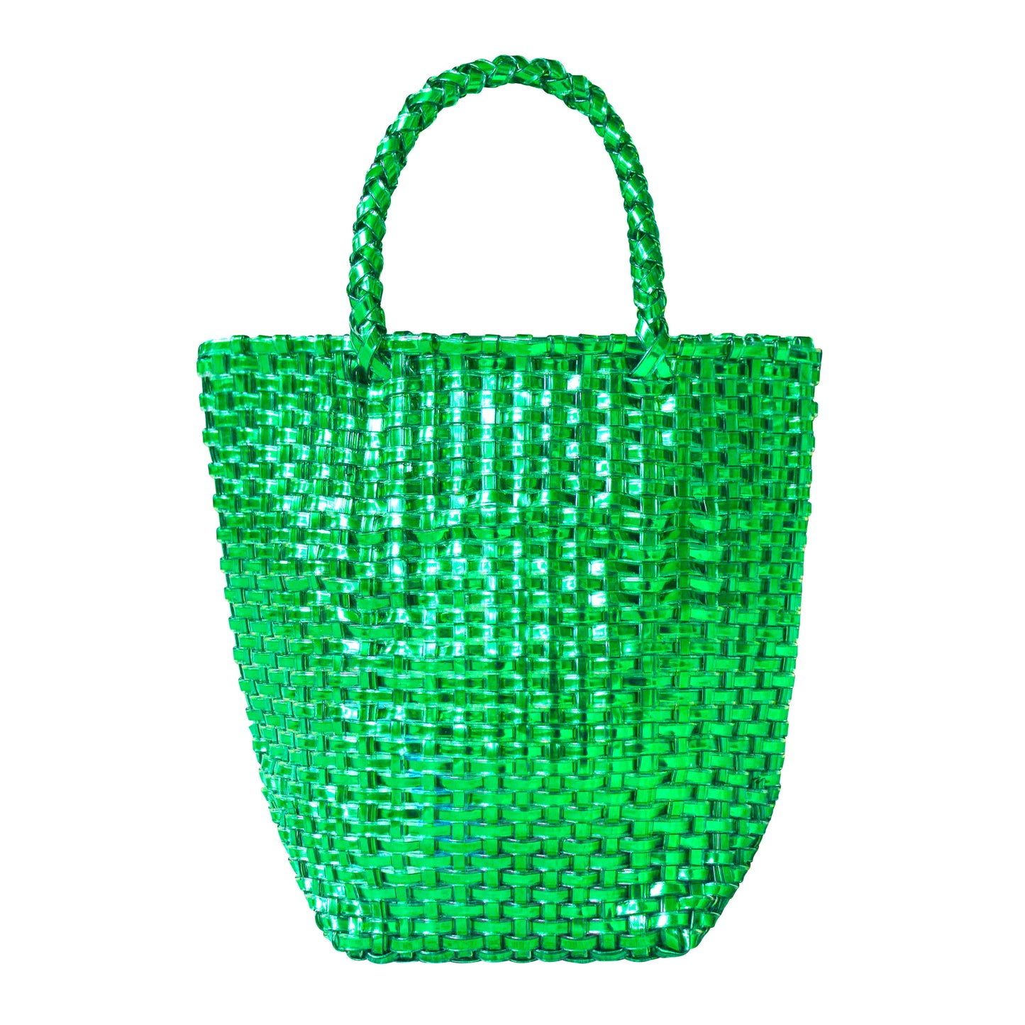 LA TOTE Bolso Tote Reciclado en Verde Metalizado