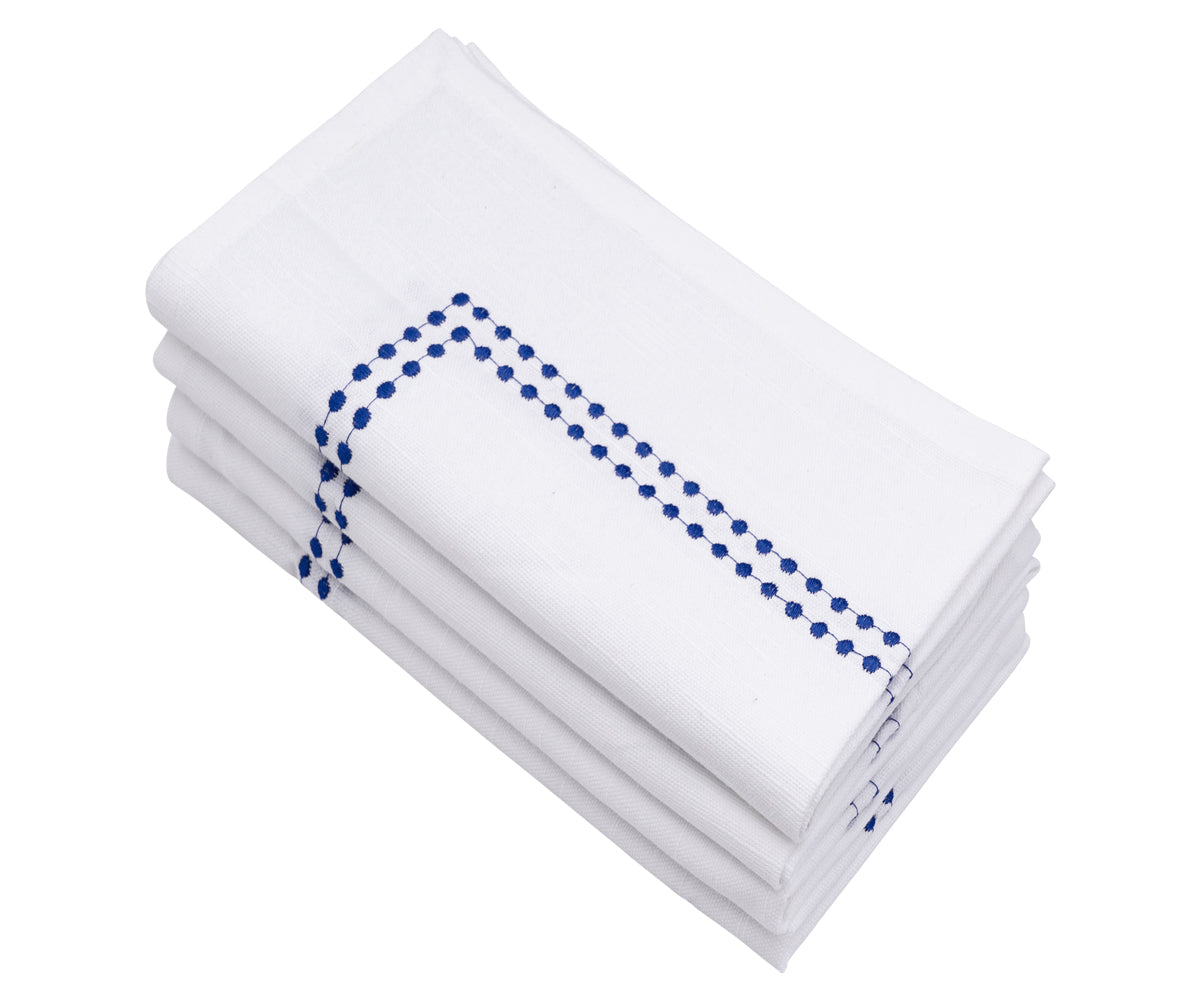 White Dinner Napkins - Pearl Napkins