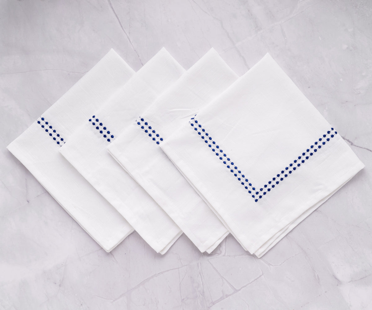 White Dinner Napkins - Pearl Napkins