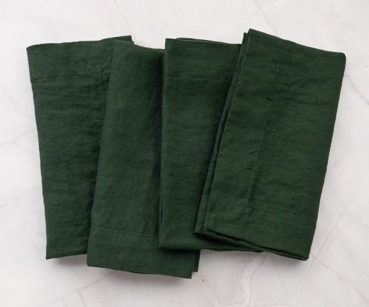 Green Linen Napkins
