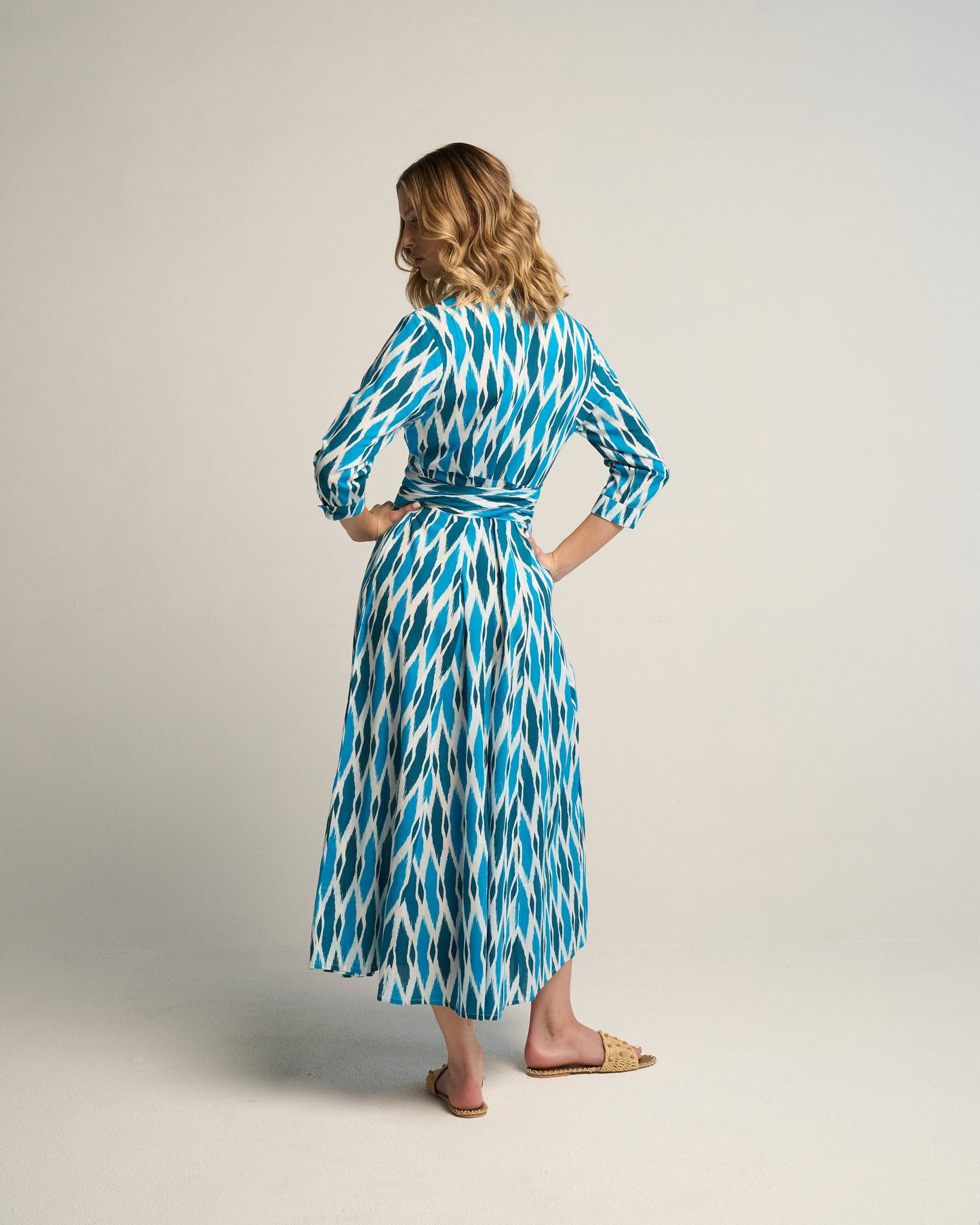 Luciana Ikat Multi Cyan