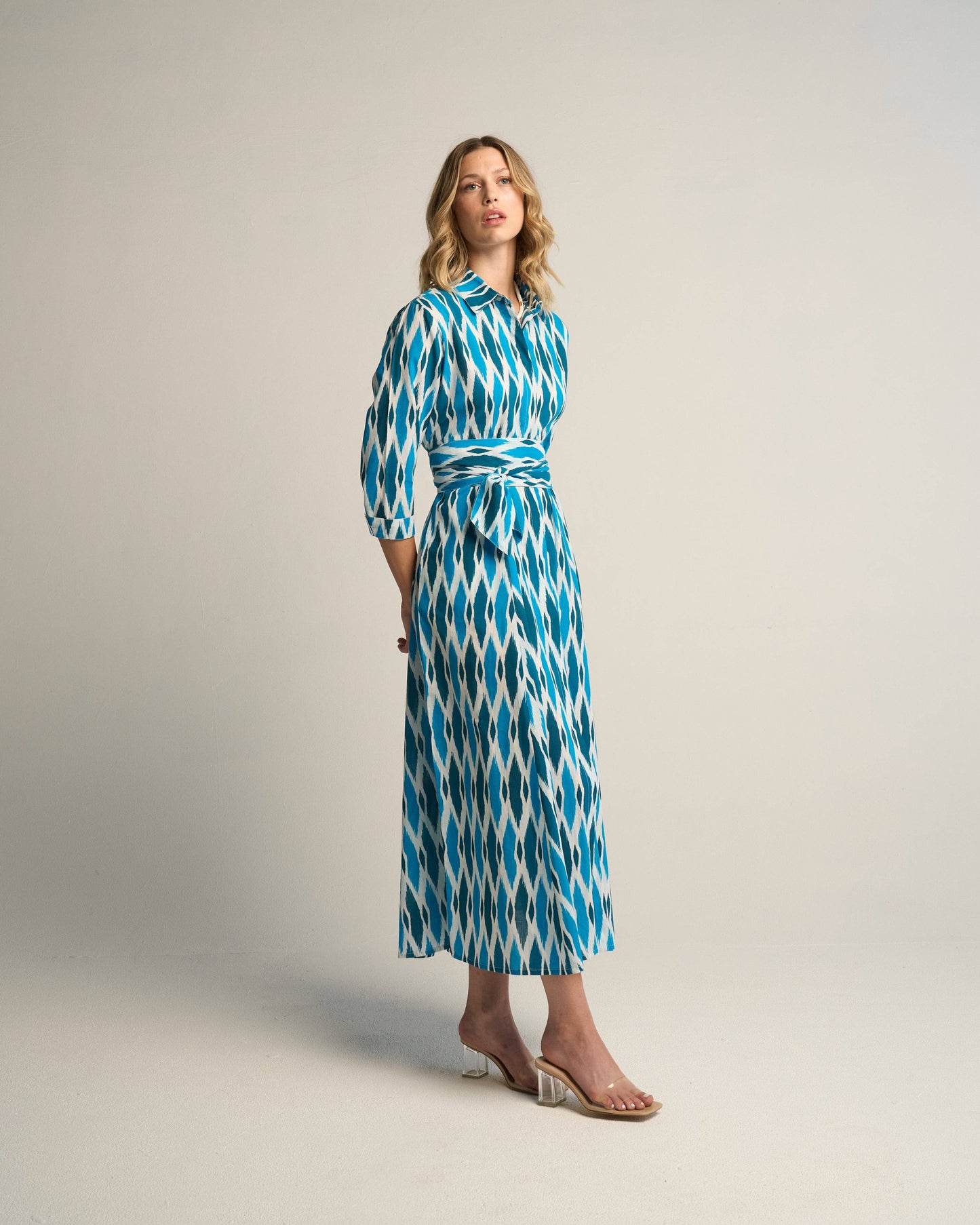 Luciana Ikat Multi Cyan