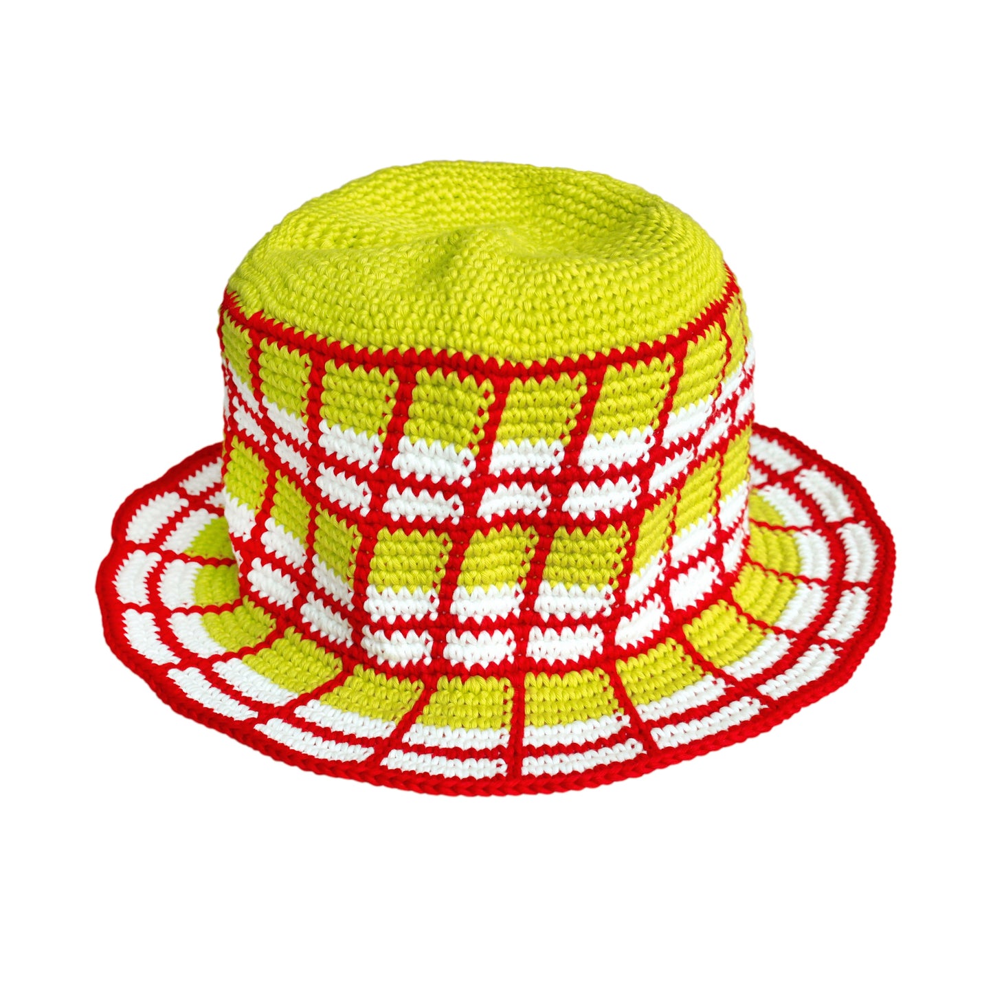 Gorro de crochet a cuadros MARGARITA