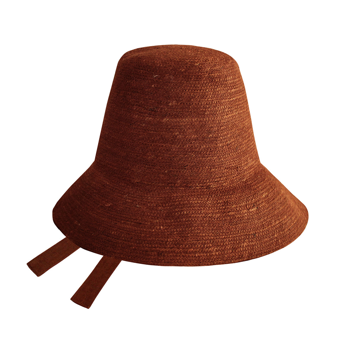 El sombrero de paja de yute Meg en siena tostado