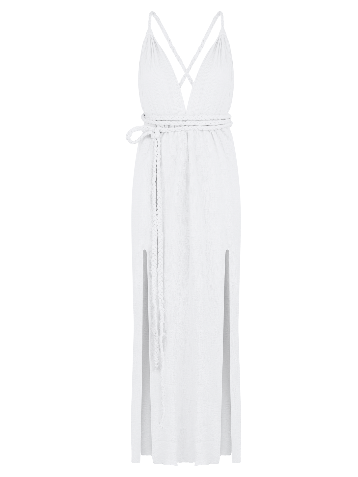 Vestido Muse de tirantes trenzados - Blanco