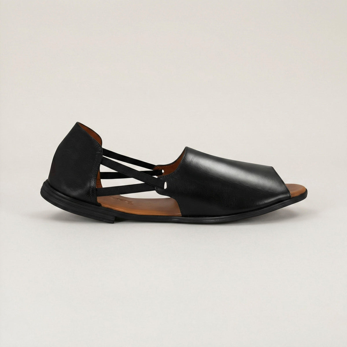 Jet Black Peep Toes