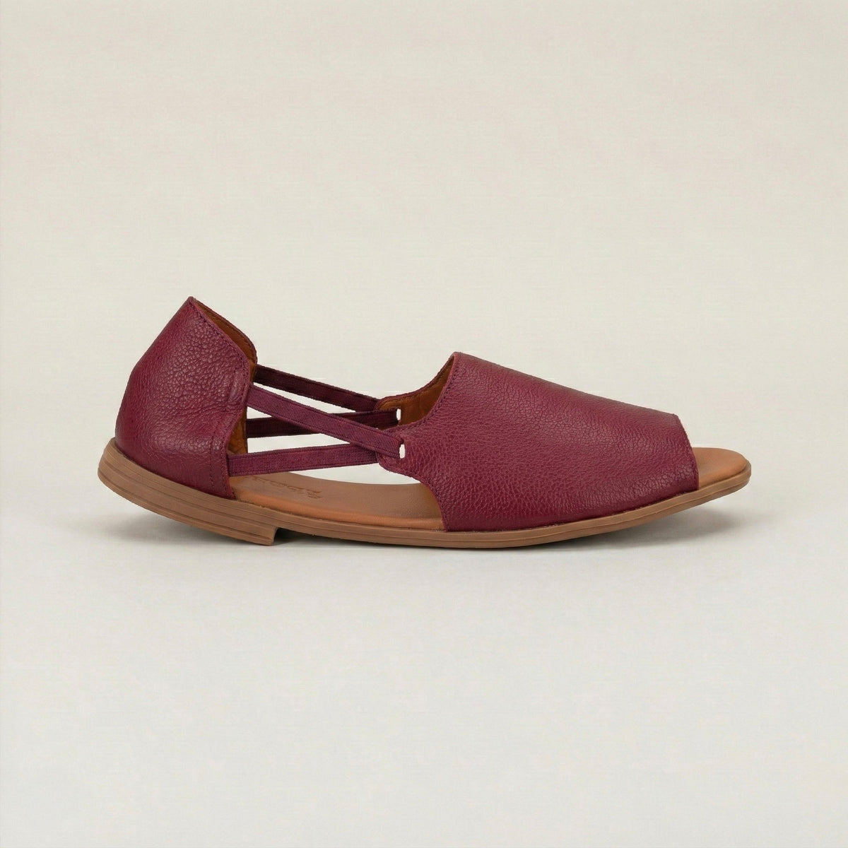 Burgundy Vintage Peep Toes