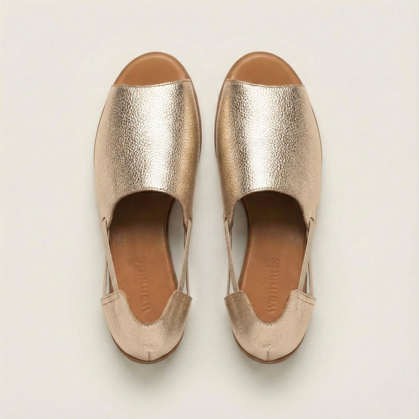 Peep-toes de oro brillante