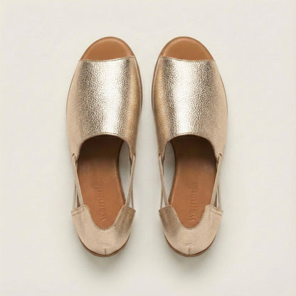 Peep-toes de oro brillante