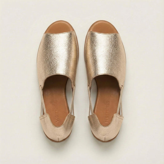 Brilliant Gold Peep Toes