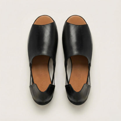 Jet Black Peep Toes