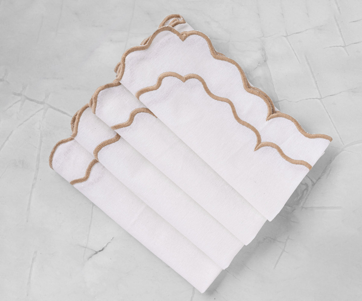 Servilletas festoneadas - Servilletas de tela para bodas