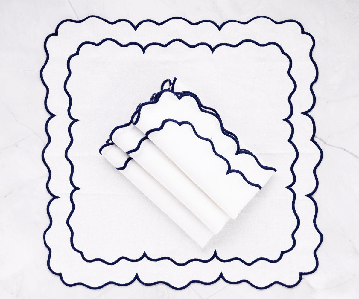 Servilletas festoneadas - Servilletas de tela para bodas