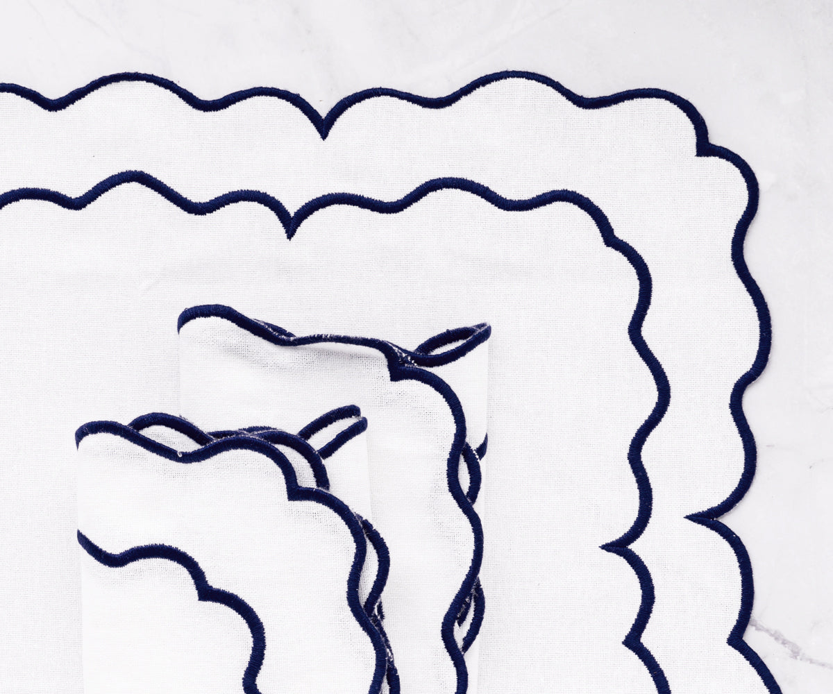 Servilletas festoneadas - Servilletas de tela para bodas