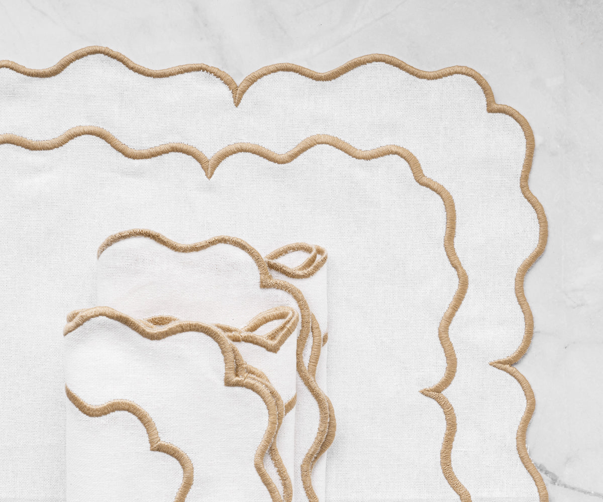 Servilletas festoneadas - Servilletas de tela para bodas