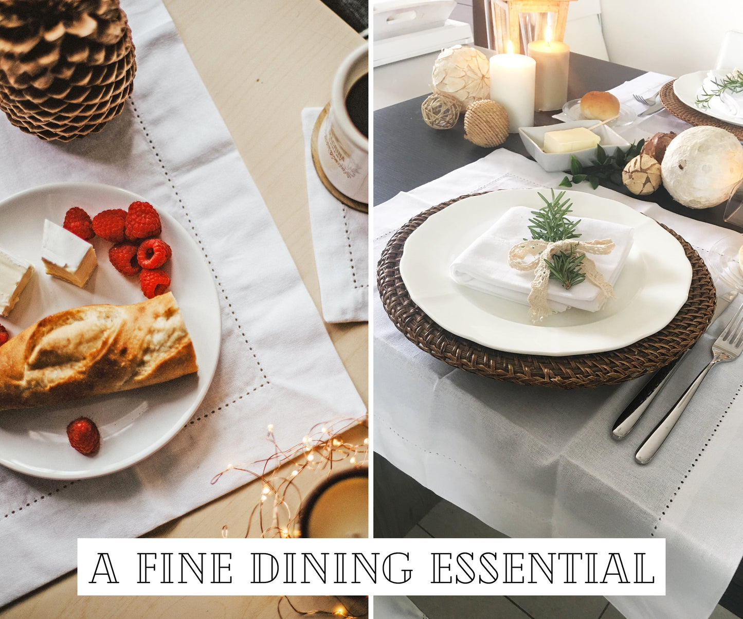 Servilletas de tela blancas personalizadas - Servilletas personalizadas